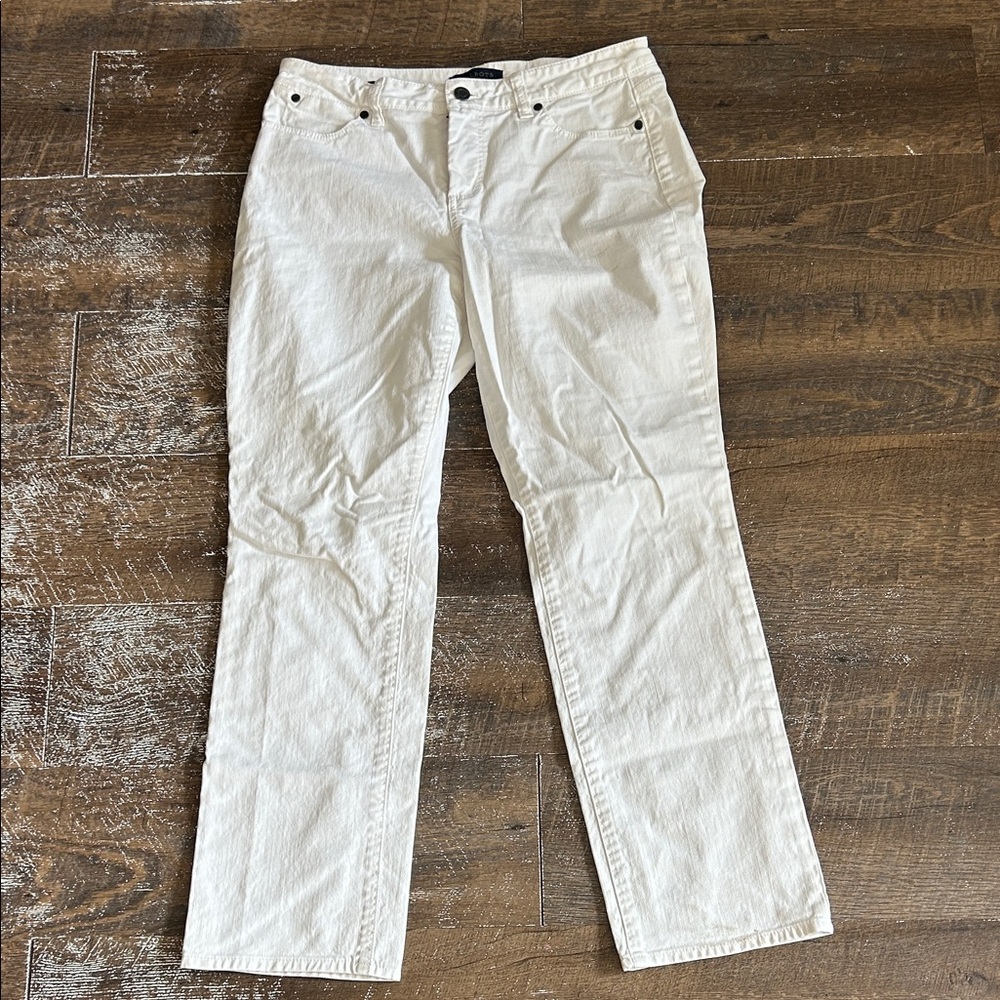 Talbots White Petites 8P straight-leg curvy‎ jeans